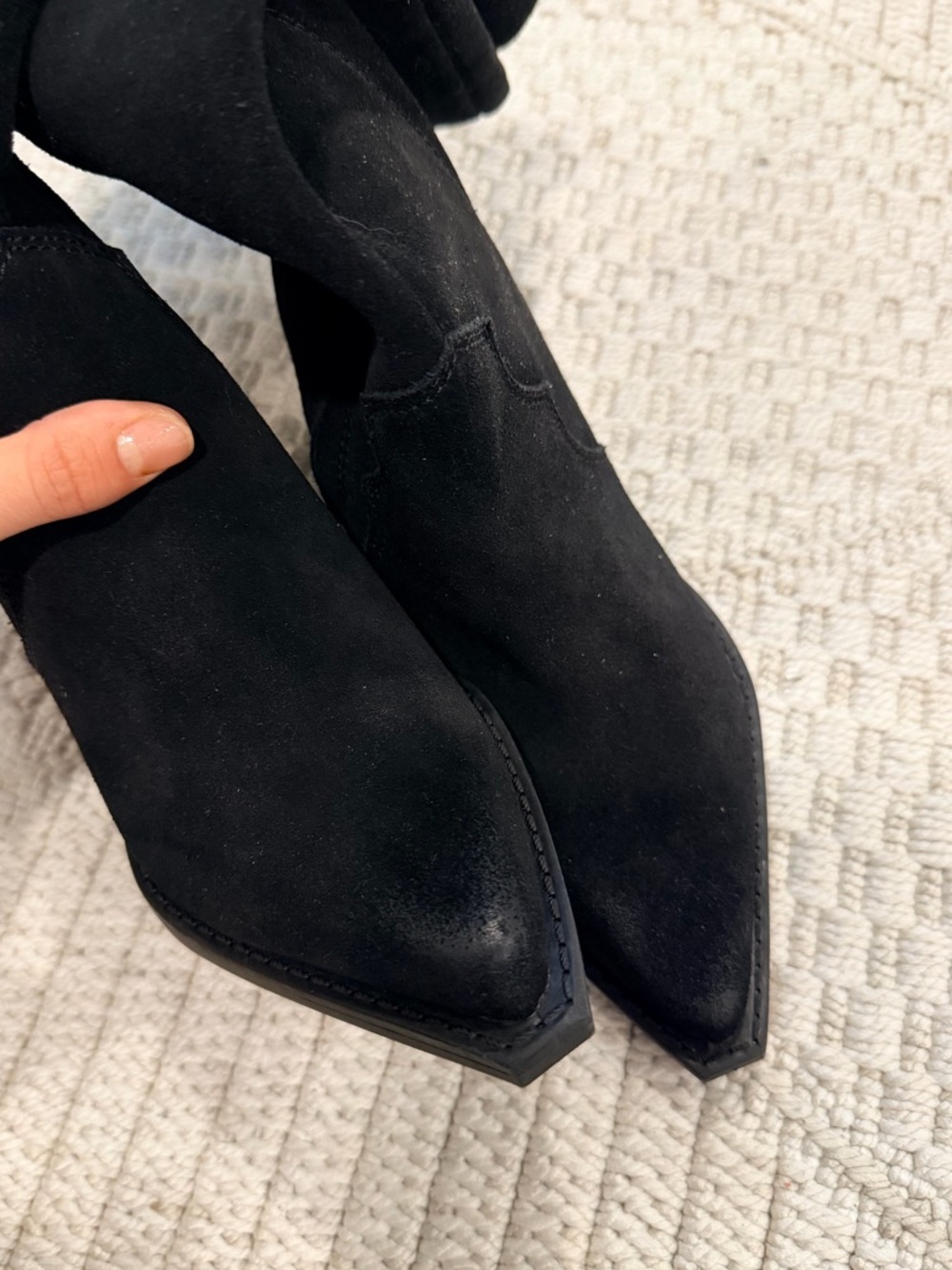 Dolce Vita Regy Western Wide Calf Boot in Black Suede - Picture 10 of 10